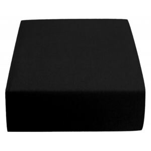 Jersey fekete lepedő 200 x 220 cm