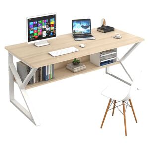 Polcos íróasztal, természetes tölgyfa/fehér, TARCAL 80