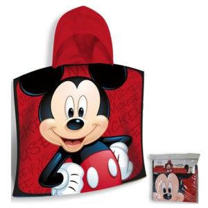 Disney Mickey poncso törölköző piros