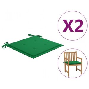 2 db zöld párna kerti székhez 50 x 50 x 3 cm