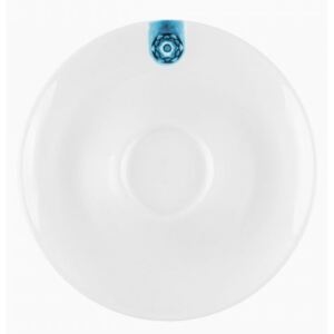 Lunasol - Mokka csészealj kék mintával 12,5 cm – Gaya RGB (451850)