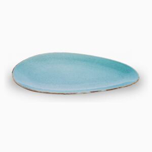 Lunasol - Sand ovális tányér türkiszkék 40 cm – Gaya (451960)