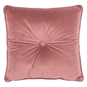 Velvet Button rózsaszín díszpárna, 45 x 45 cm - Tiseco Home Studio