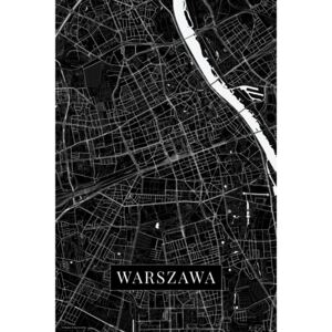 Warszawa black térképe