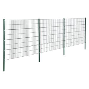 [pro.tec] Drótkerítés kerítés panel kétdimenziós gyári kerítés szett 6 x 1,6 m oszloppal zöld