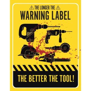 Fém tábla Warning Labels, ( x cm)