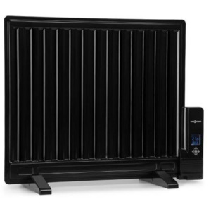 OneConcept Wallander, olajradiátor, 600 W, termosztát, fűtés olajjal, lapos design, fekete