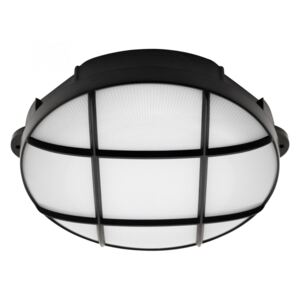 HOME RCC 15 LED/BK LED-es fali/mennyezeti lámpa, kerek, levehető fekete ráccsal, 15 W