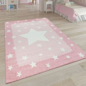 Csillag mintás rózsaszín szőnyeg