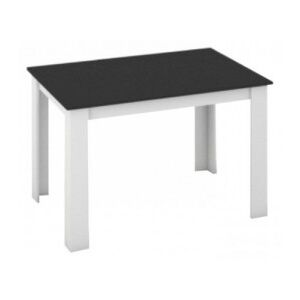 Étkezőasztal, fehér|fekete, 120x80, KRAZ