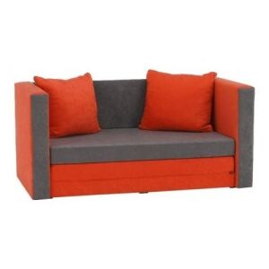 Kinyitható kanapé, narancssárga|szürke, KATARINA NEW