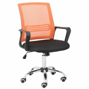 Irodai szék, hálószövet narancs|szövet fekete, APOLO