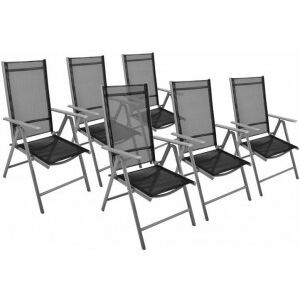 Kerti szék összecsukható GARTHEN 6 db - fekete