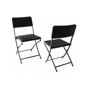 Kerti összecsukható szék GARTHEN 2db - fekete