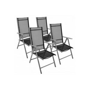 Kerti szék összecsukható GARTHEN 4 db - fekete