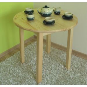 Sonoma kerek tömörfa asztal, átmérő 70 cm, borovifenyő