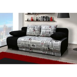 ROMA kinyitható kanapé, 200x90x95 cm, newspapper/alova 04