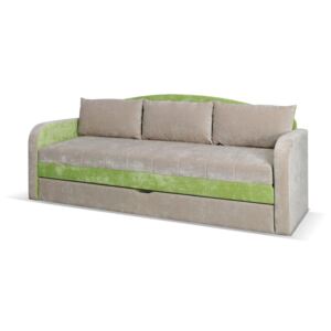TENUS kinyitható kanapé, 86x208x75 cm cm, santana/zöld