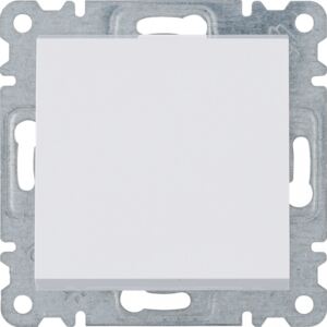 Hager Lumina WL0010 egypólusú kapcsoló (101), fehér burkolattal, keret nélkül, süllyesztett, rugós bekötés, 10A 250V IP20 (IP44 531844 tömítőkészlettel)