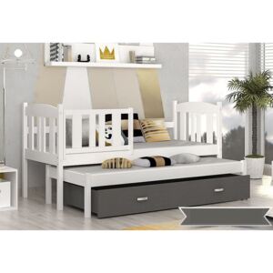 Dětská postel KUBU P2 color, 184x80, šedá/šedá