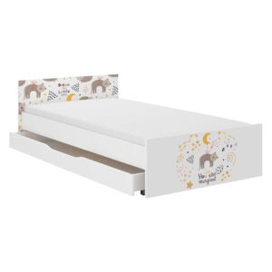 PUFI ifjúsági ágy matraccal és ágyneműtartóval - macsek