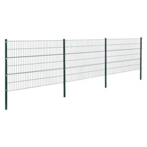 [pro.tec] Drótkerítés kerítés panel kétdimenziós gyári kerítés szett 6 x 1,2 m oszloppal zöld