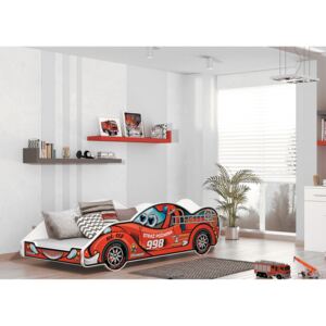 AUTO CARS gyerek ágy + ajándék matrac + ágyrács, 90x180 cm, minta 07