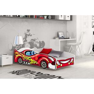 AUTO CARS THUNDER gyerek ágy + ajándék matrac + ágyrács, 80x160 cm, minta 01 Viper