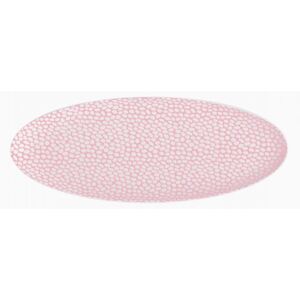 Lunasol - Érdes ovális tányér rózsaszín 33 x 13 cm - Flow (491183)