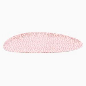 Lunasol - Lapos tányér 25,5 cm háromszög alakú rózsaszín - Flow (491187)