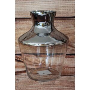 Üveg váza - ezüst (á. 7,5cm, 26 v.) - modern stílusú