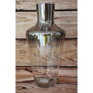 Üveg váza - ezüst (magasság: 7,5 cm, magasság: 41 cm) - modern stílusú
