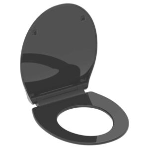 SCHÜTTE SLIM BLACK duroplast WC-ülőke