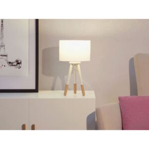 Beliani Fehér háromlábú fa asztali lámpa, TOBOL