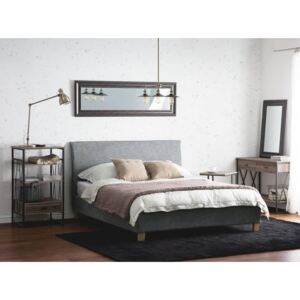 Beliani Modern kárpitozott ágy szürke színben 160x200 cm SENNEZ