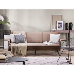 Beliani Modern kárpitozott kanapé világosbarna színben HALTI