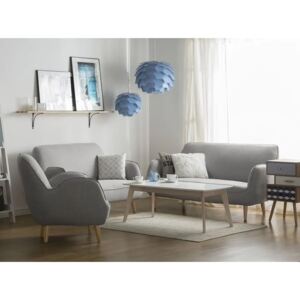 Beliani Modern háromszemélyes kanapé világosszürke KOUKI
