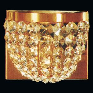 Sheraton kristály fali lámpa, arany, 0 cm, 1xE27