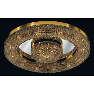 Saturn kristály mennyezeti lámpa, arany, 120 cm, 15xE27