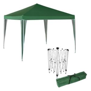 Kerti összecsukható olló sátor Party 3x3m, zöld