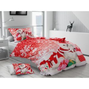 Karácsonyi cica pamut ágyneműhuzat + 40x50 cm párnahuzat ingyen