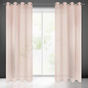 Rebecca egyszínű fényáteresztő függöny Rózsaszín 140x250 cm