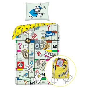 Monopoly pamut ágyneműhuzat, 140 x 200 cm, 70 x 90 cm + ajándék ingyen