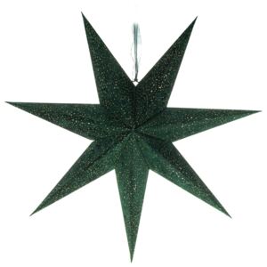 Retlux RXL 337 karácsonyi dekoráció, világító papír csillag, zöld, 10 LED, meleg fehér