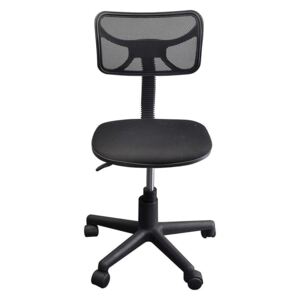 Alacsony háttámlás irodai szék, fekete
