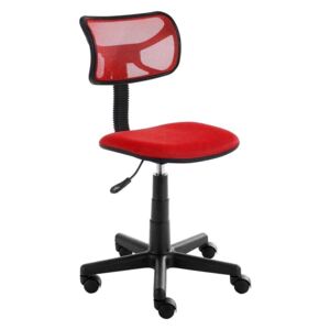 Alacsony háttámlás irodai szék, piros