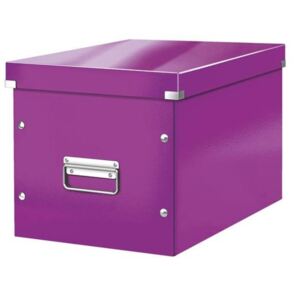 Tároló doboz, lakkfényű, L méret, LEITZ Click&Store, lila (E61080062)
