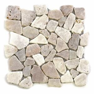 GARTH Mozaik burkolat folyami kőzet 30x30 Krém