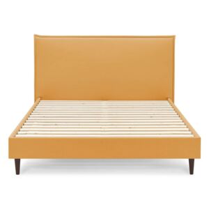Sary Dark sárga kétszemélyes ágy, 160 x 200 cm - Bobochic Paris