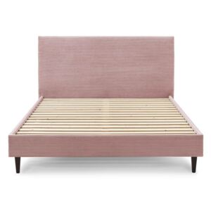 Anja Dark rózsaszín kétszemélyes ágy, 160 x 200 cm - Bobochic Paris